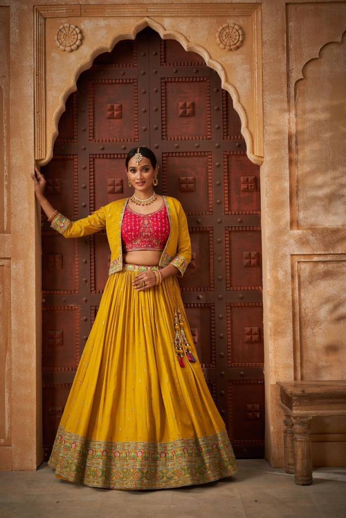 Shop a Baby Blue Net Wedding Lehenga at heavy discounted price